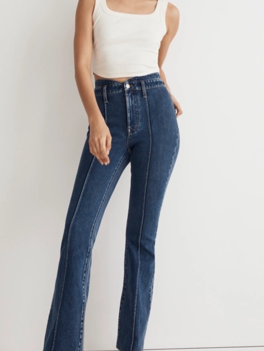 Madewell Skinny Flare Jeans Front Seam Size 28